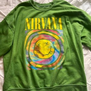 green nirvana crewneck from urban outfitters